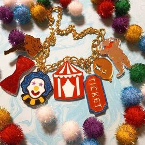 Circus charm necklace